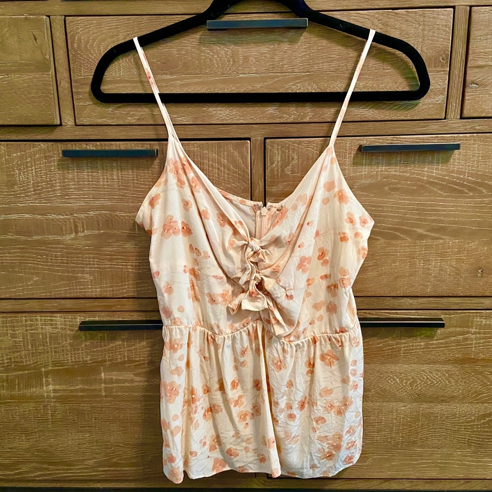 Paper crown blush adjustable straps camisole